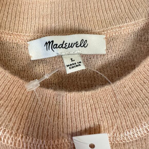 Madewell NWT Women's Size Large Lightweight Alpaca Barons Varregated Rib Sweater - Picture 5 of 13